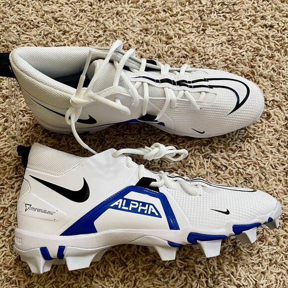 Nike Men's Alpha Menace 3 Shark Mid Football Cleats CV0582-101, Size 12 (New) - Picture 6 of 9